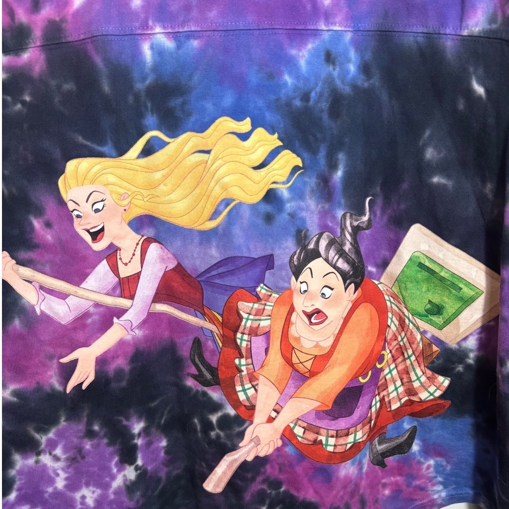 Disney Hocus Pocus "Tonight We Fly" Sanderson Sisters Tie Dye Spirt Jersey XXL‎ - Picture 7 of 10
